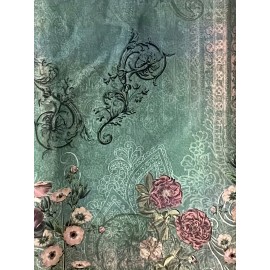 Floral Print V Neck Blouse, Vintage Long Sleeve Blouse, Women's Clothing