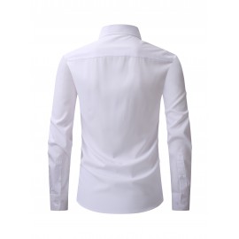 Men's Basic Button Down Fit Lapel Dress Shirt